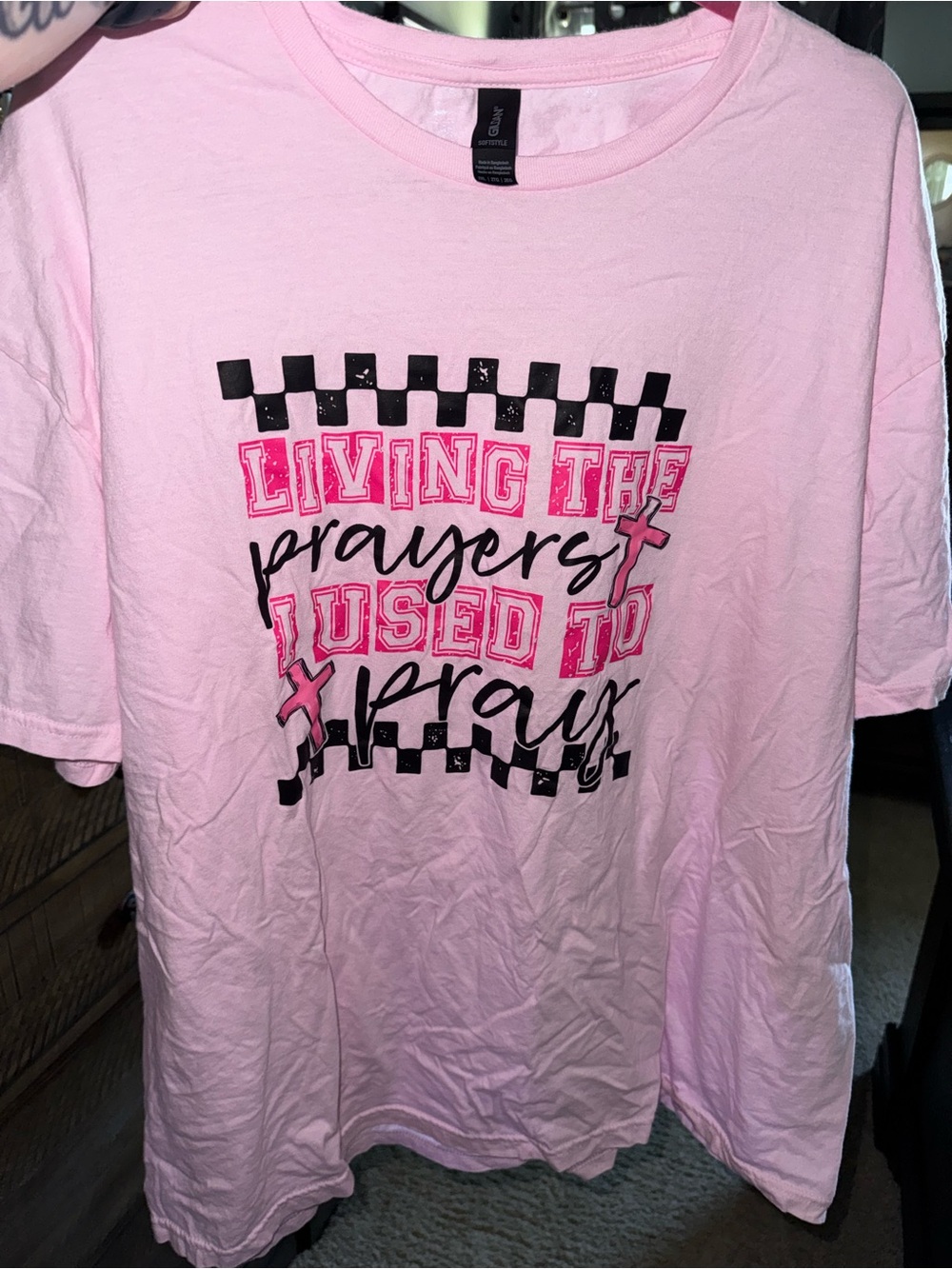 Living The Prayers Pink Graphic Tee